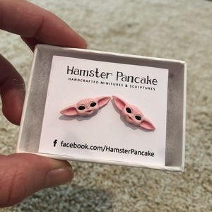 Pink Grogu Baby Yoda Earrings